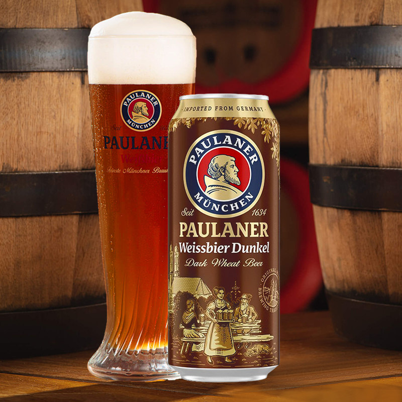 整箱德国paulaner保拉柏龙小麦宝莱纳500ml24听易拉罐啤酒
