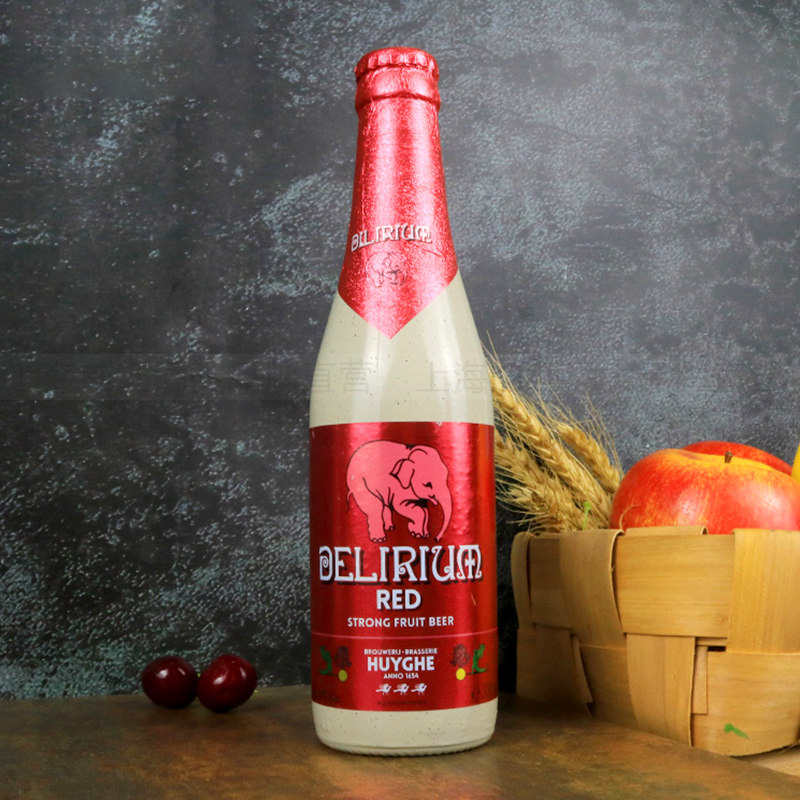 比利时原装进口啤酒粉象樱桃粉象红粉象啤酒330ml24瓶前红酒业