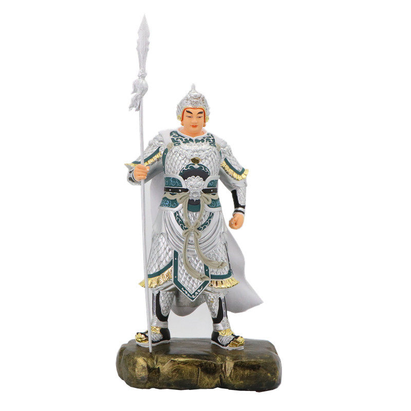 神像将军龙神像常山赵云白袍战神道教居家风水摆件