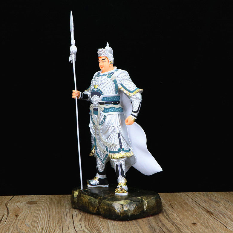 神像将军龙神像常山赵云白袍战神道教居家风水摆件
