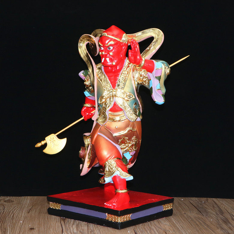 将军神像千里眼顺风耳护法树脂佛像道教工艺品摆件摆件
