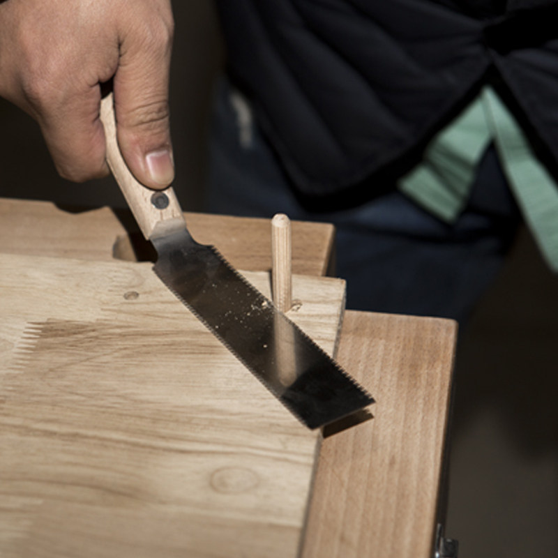 日本锯进口玉鸟木工锯子双刃锯细硬木手工制榫锯切割手锯海威工场