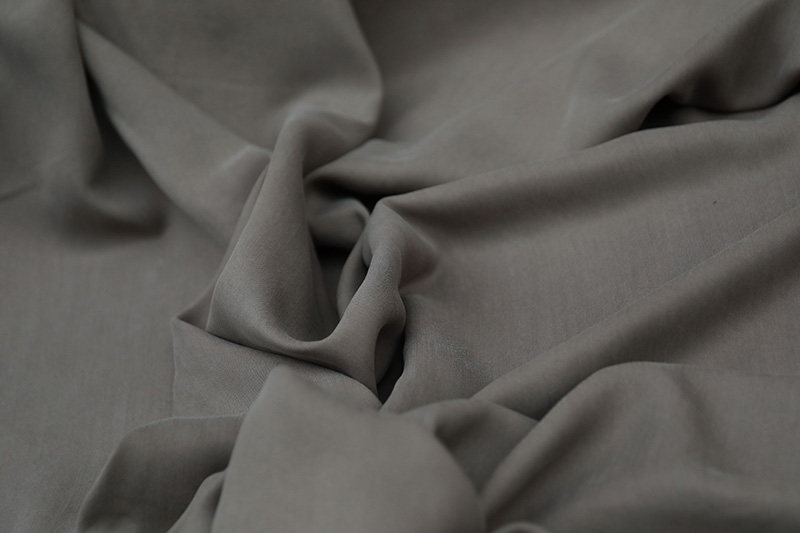特价意大利进口灰色素色砂洗铜氨丝天丝棉布料布面料