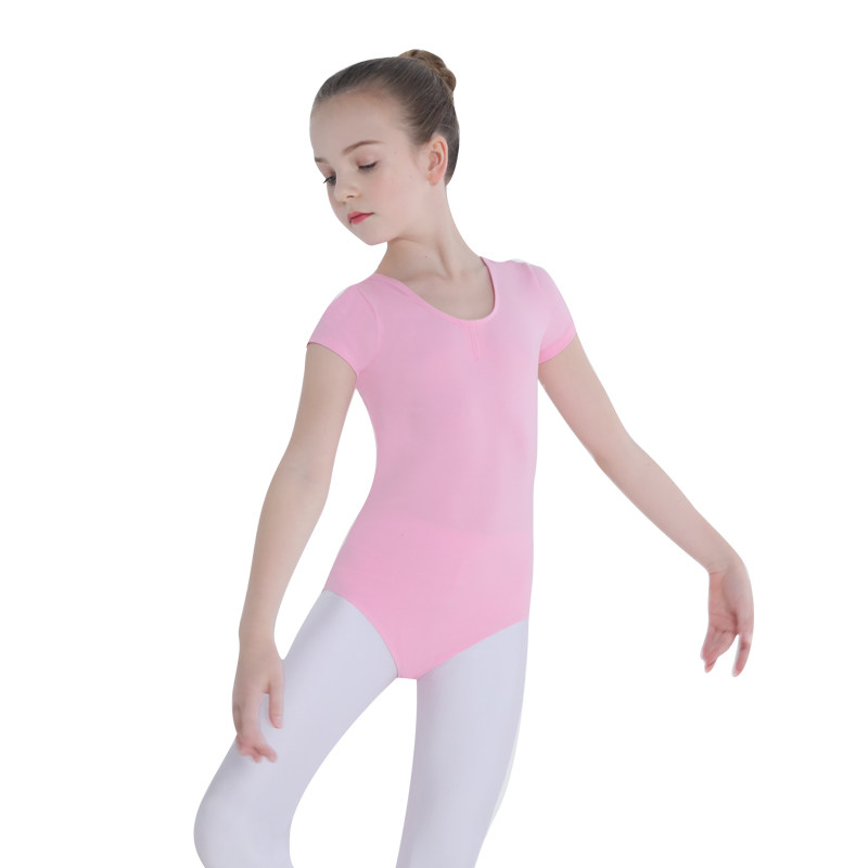 儿童舞蹈服装练功服女童芭蕾舞服幼儿短袖连体舞蹈专用考级服清仓