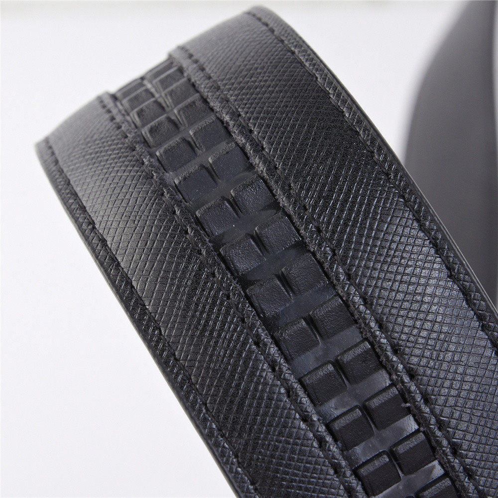 佐丹奴牛皮腰带 男装平纹镂空皮带 自动扣二层牛皮带95132522