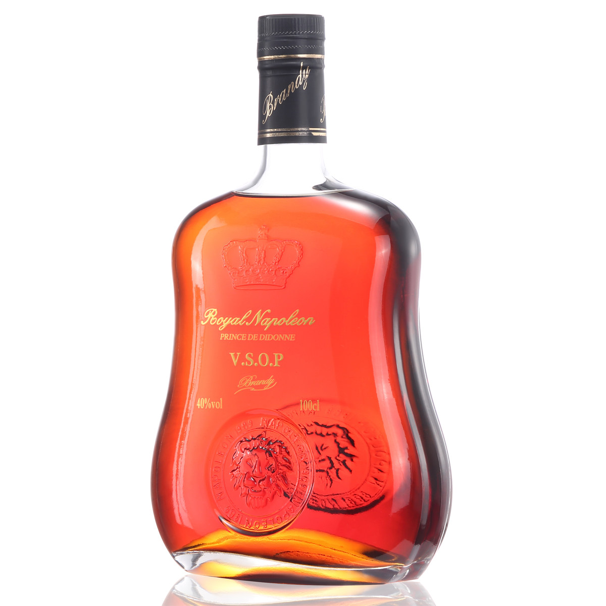 法国进口vsop白兰地洋酒礼盒盒装1000ml拿破仑6瓶白兰地