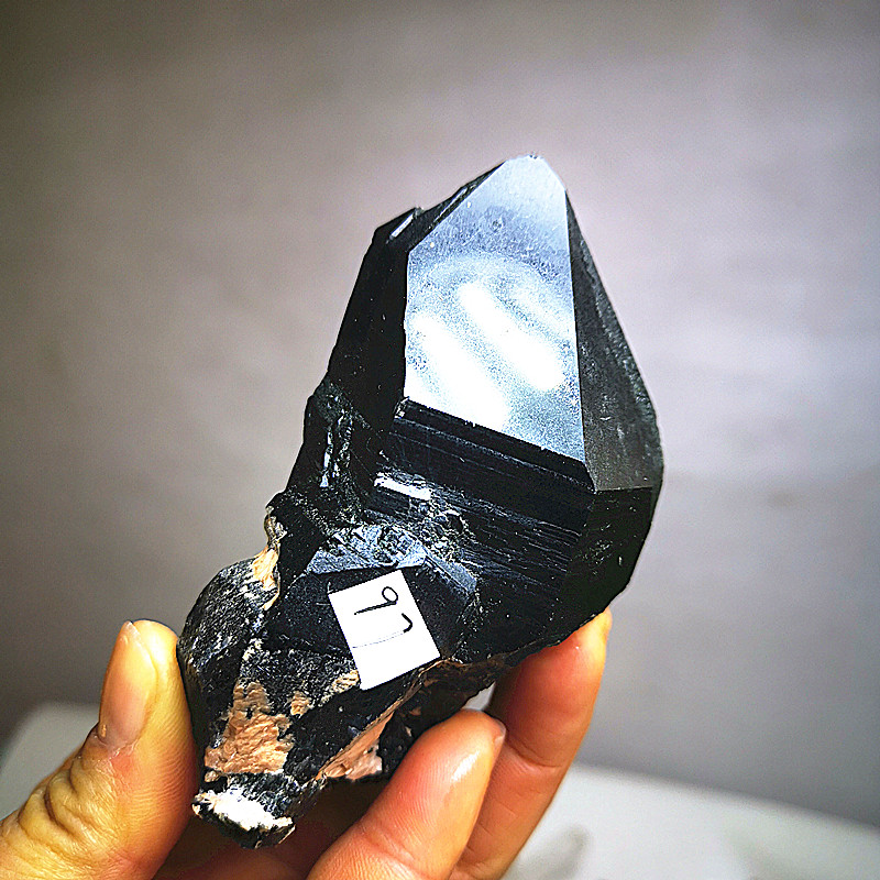 水晶天然茶水簇黑原石原矿矿石矿物晶体稀有摆件