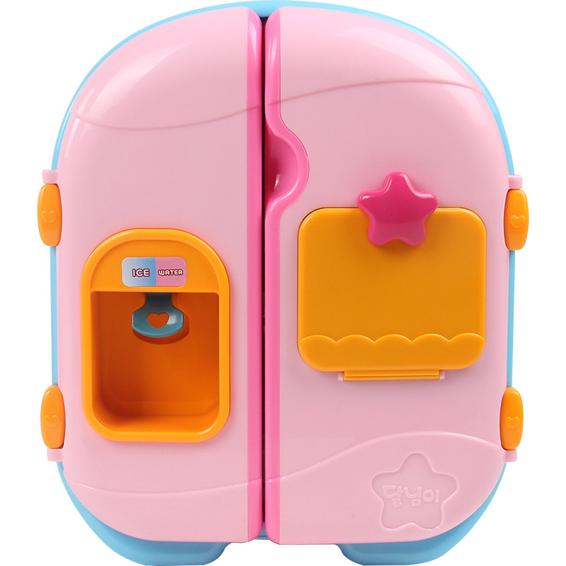 韩国直邮儿童冰箱仿真双开门冰箱保管游戏过家家玩具小伶玩具