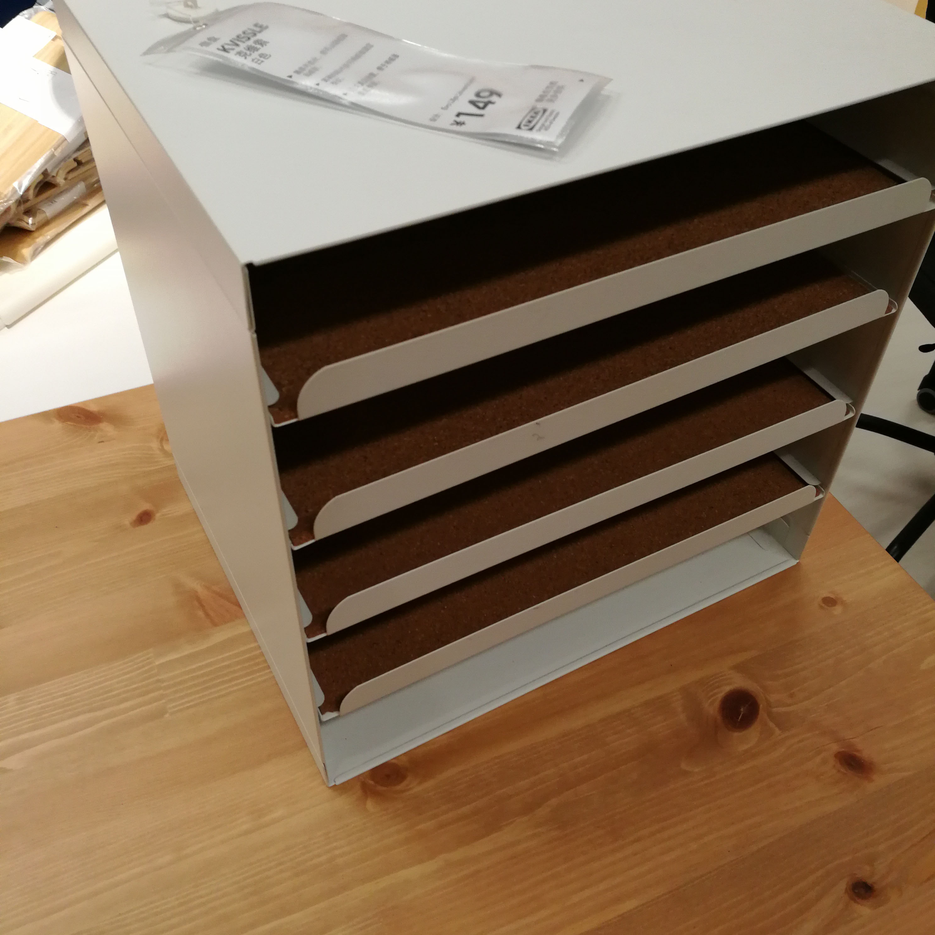 ikea宜家kvissle克维索信盘文件置物架桌面抽屉式信封文具收纳盒