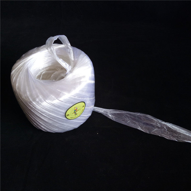 全新料500克扎口绳塑料草球封口绳打包捆扎透明红白色透明包装绳