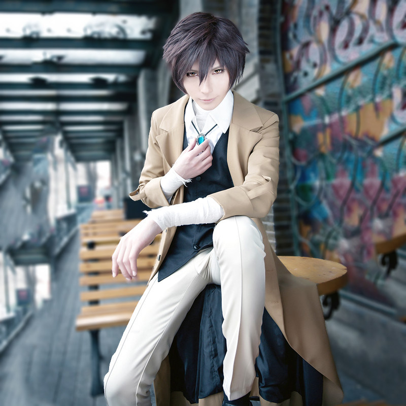 日本动漫文豪野犬太宰治cos服 风衣四件套cosplay服装 男现货促销