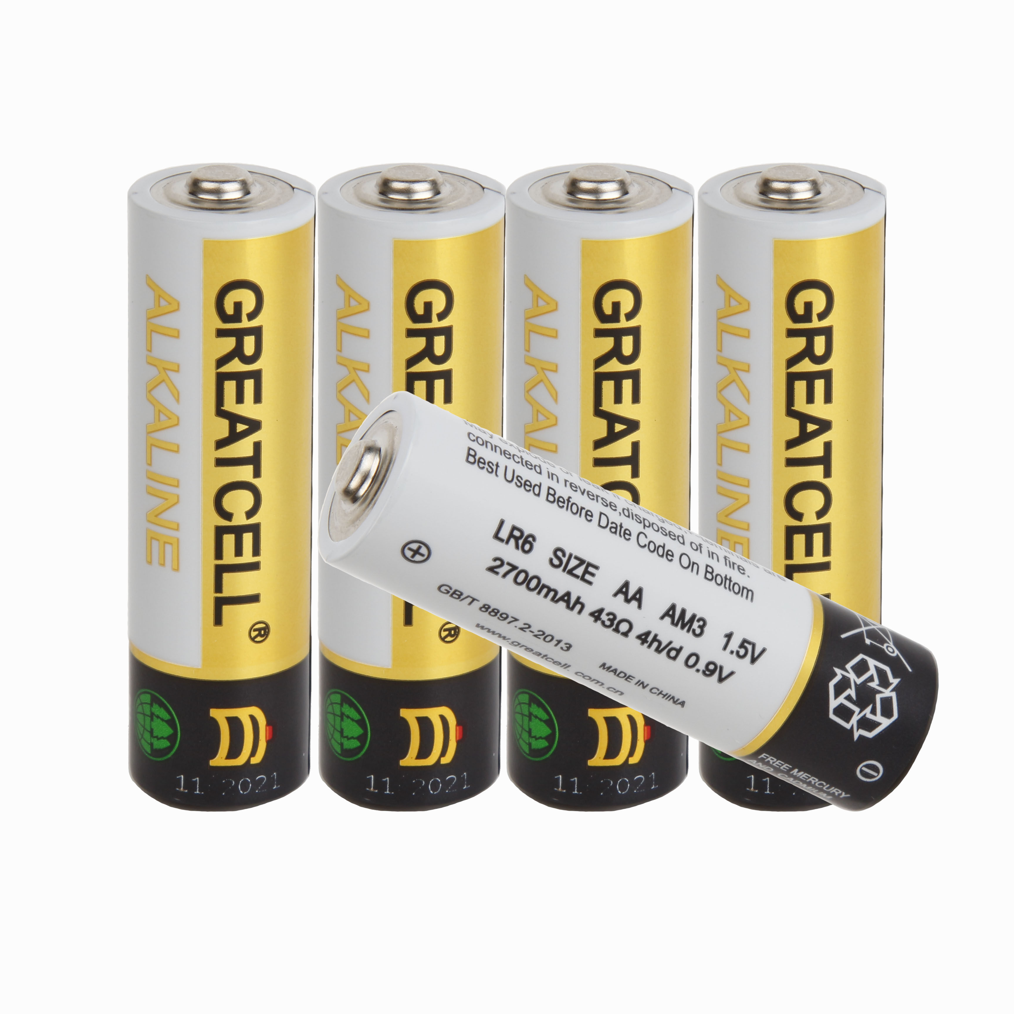 greatcell1.5v碱性5号aa干电池lr6-gh房卡麦克风电子20节普通干电池