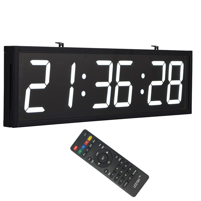 超大尺寸6位数字led挂钟时钟健身房用工工厂挂钟