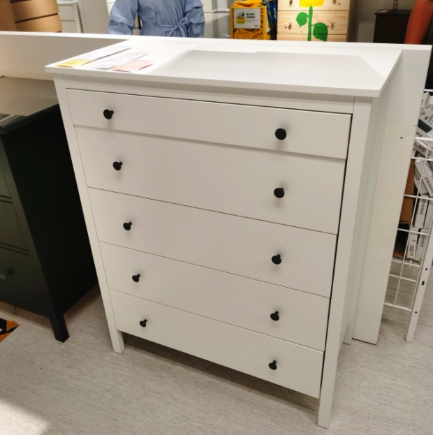 宜家家居ikea库彭五斗抽屉白色90x114厘米国内代购斗柜
