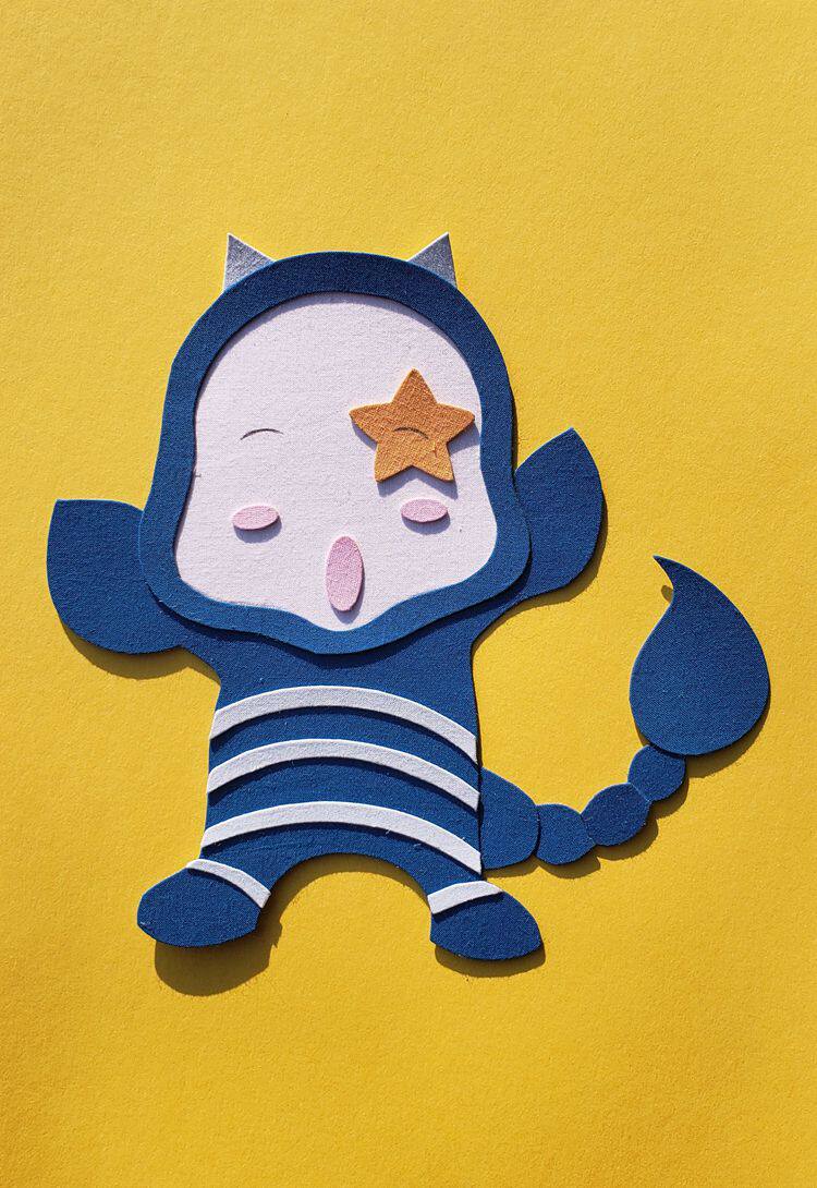 【免剪模板】布贴画材料包拼布艺手工diy儿童卡通a4十二星座20x30