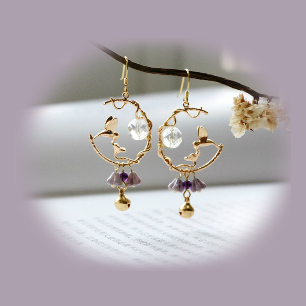 饰品华容珠翠手工耳环复古气质耳饰唯美小清新耳环