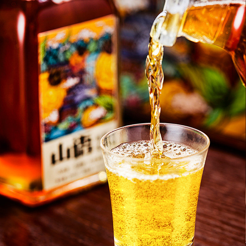 贵州山语刺梨酒果酒10度250ml微熏自然酿造养生酒无添加营养美味 - 爱