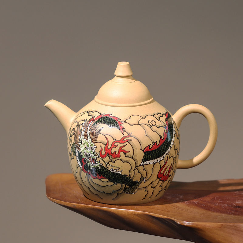 沁心源台湾陶艺名师李志辉绿泥茶壶 泡茶壶手拉壶纯手工台湾茶具 - 痕