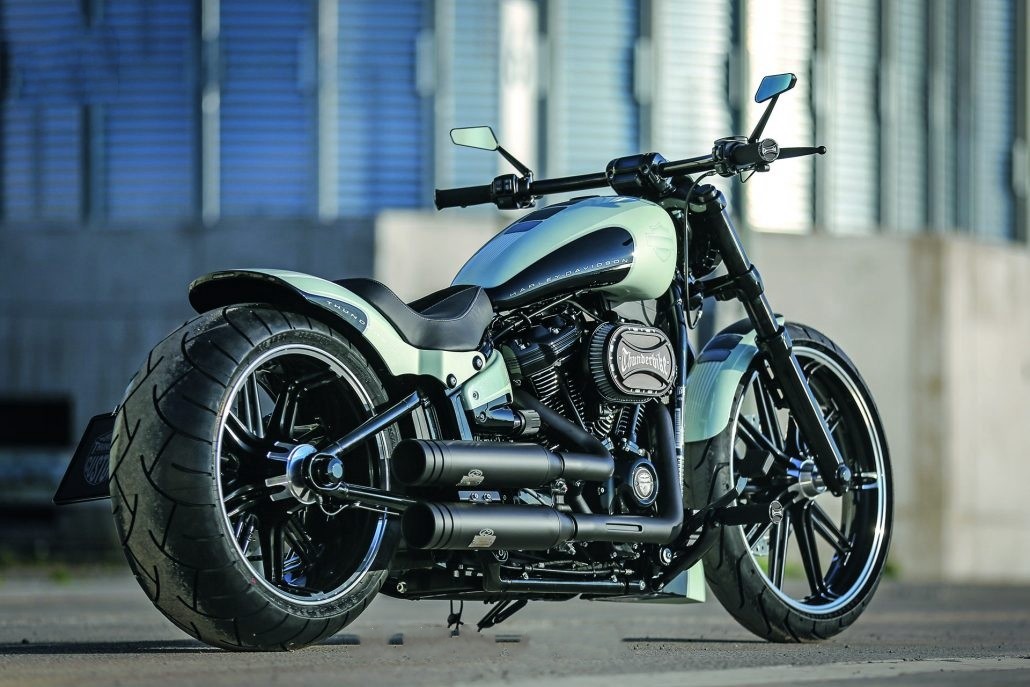 现货18年哈雷软尾突破者肥仔改装钢制短泥套件挡泥板