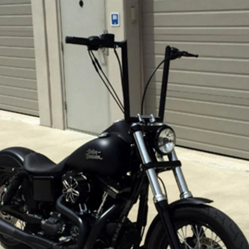 wildone哈雷街霸肥仔滑翔改装车把14英寸羊角高把路威1200电镀