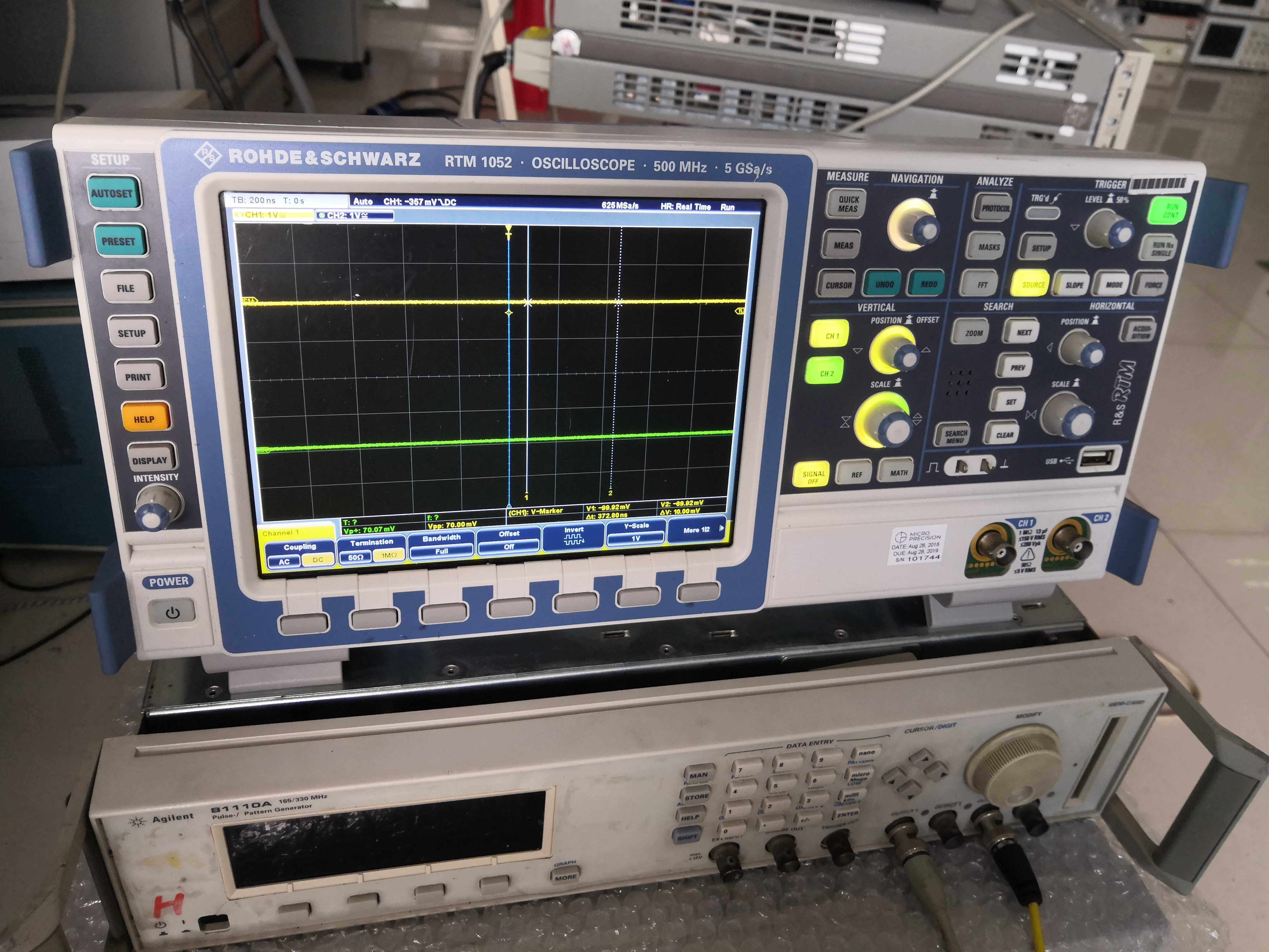 示波器罗德施瓦茨瓦茨rtm1052数字500m带宽通道配带示波器