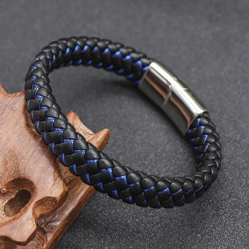 韩版简约复古古风编织手链配饰手环潮男个性手链