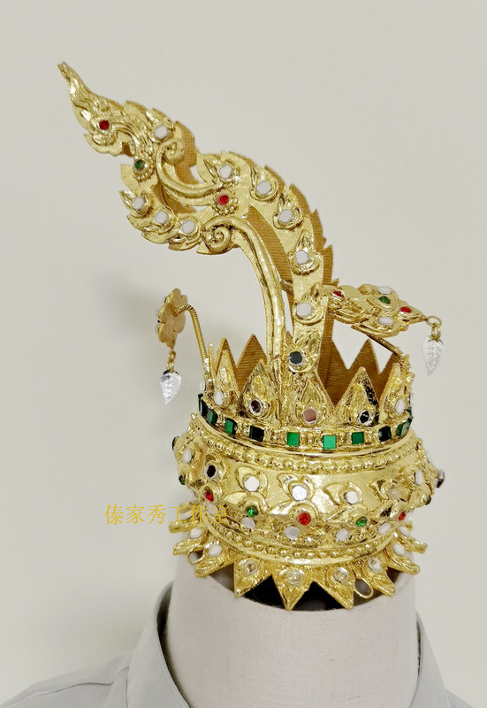 泰国硬纸手工制作宝塔头饰皇冠发饰发饰