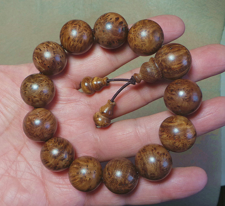 麻梨疙瘩手持手串佛珠1.8cm满花老精品一物一拍佛珠