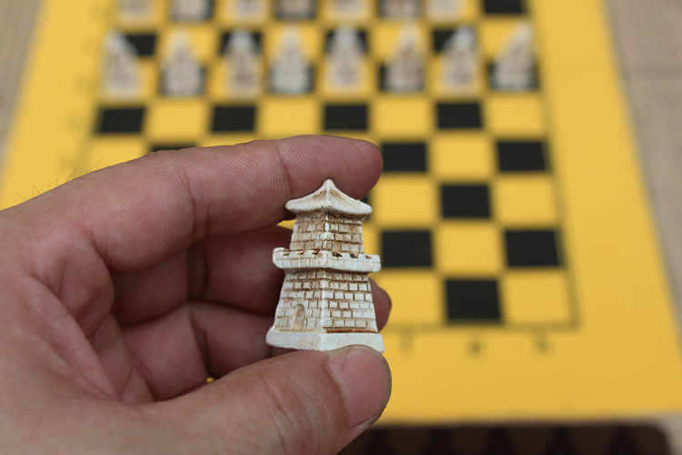 棋子仿古国际象棋小号皮革棋盘西安兵马俑人物造型创意国际象棋