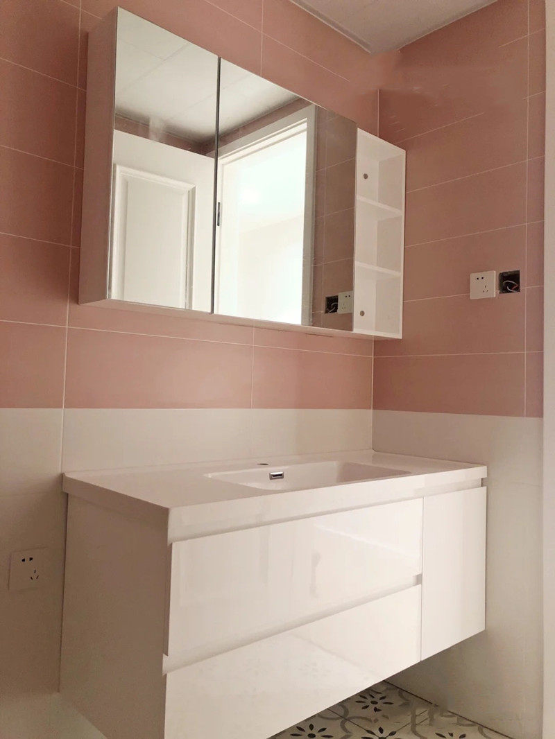 四面挡水北欧简约多层实木浴室柜组合卫生间洗漱浴室柜