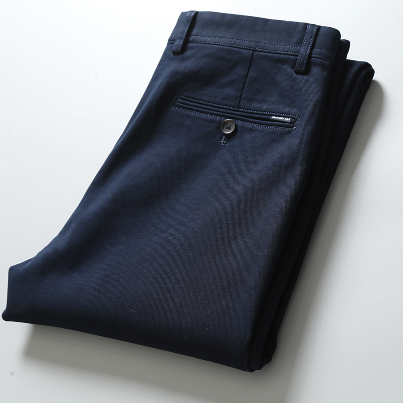 线下499!高端外贸男装尾单剪标休闲裤秋冬直筒百搭商务微弹长裤子