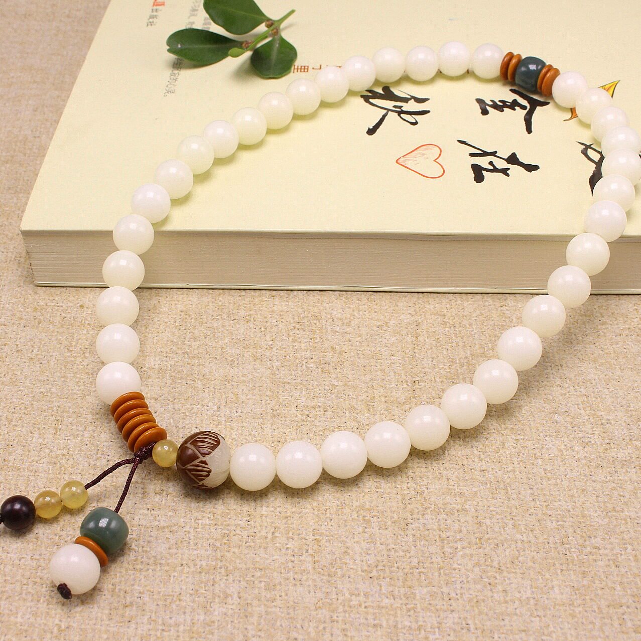 心悦天然菩提带莲佛珠10mm36颗休闲手串项链高端休闲礼品礼盒捡漏