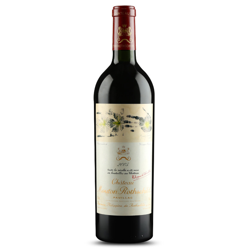 2月循环2005年木桐酒庄正牌红葡萄酒750ml1瓶mouton葡萄酒