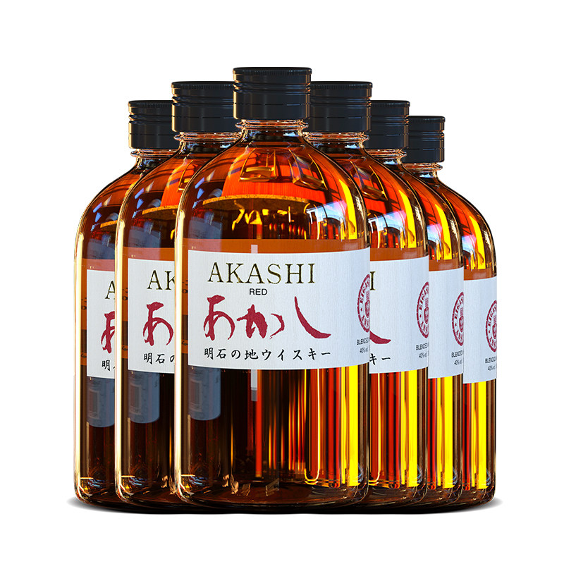 品客明石akashi红标威士忌日本原装进口洋酒700ml6瓶威士忌