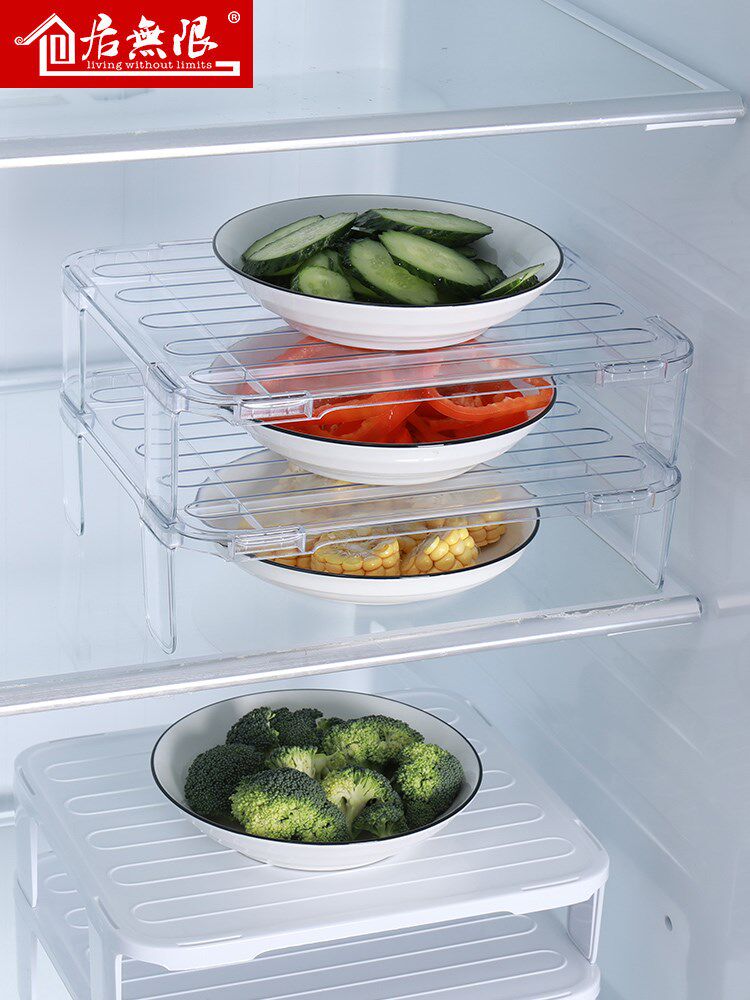 冰箱置物架内部分层隔板隔层卡子冷藏冰柜里面厨房置物架