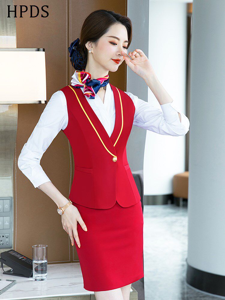 南航空姐制服春秋职业套装酒店前台面试工作服售楼cosplay女装