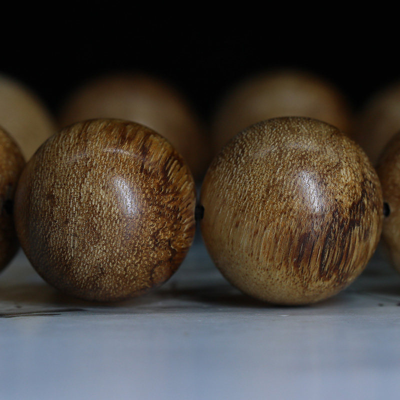 精品捡漏越南红土沉香佛珠手串20mm37g圆润饱满小众木质珠串