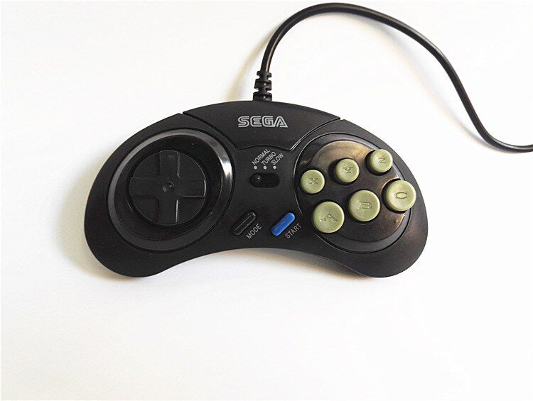 16位世嘉机卡游游戏机幽游白书md加速连发调档九针游戏手柄