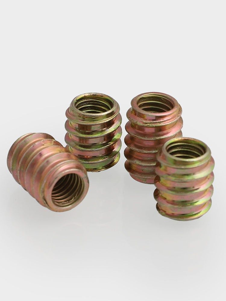 内外螺母无介螺丝螺纹家具预埋连接配件m6m8螺母