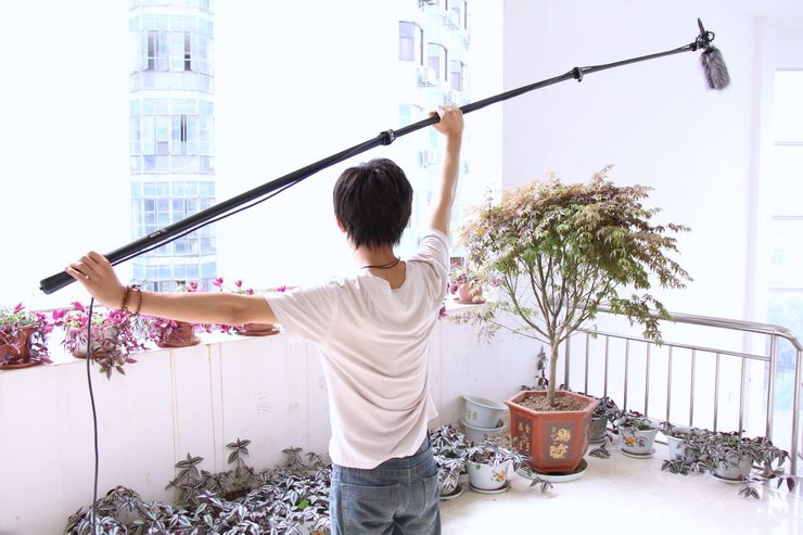 捷洋碳纤挑杆套装话筒单反5d同期声吊3米云台