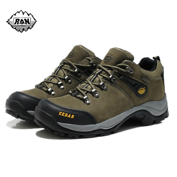 雪松RAN户外登山鞋男女鞋正品 春秋季防泼水徒步鞋头层牛皮越野鞋