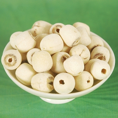 湖南岳阳农产品特产 洞庭湖湘莲子寸三莲散装磨皮去芯白莲500克