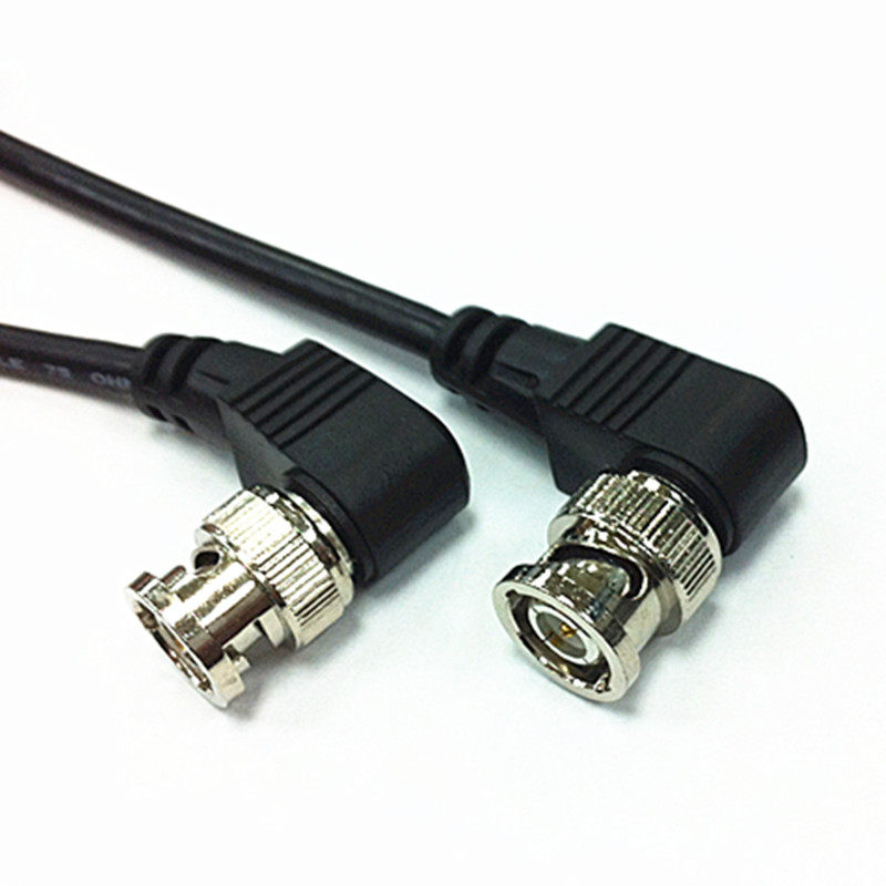 bnc弯头成型bnc监控视频连接线q9接头2米连接线