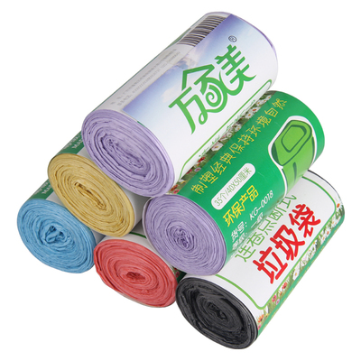 万家美垃圾袋 炫彩垃圾袋点断式家用环保40*50cm25只