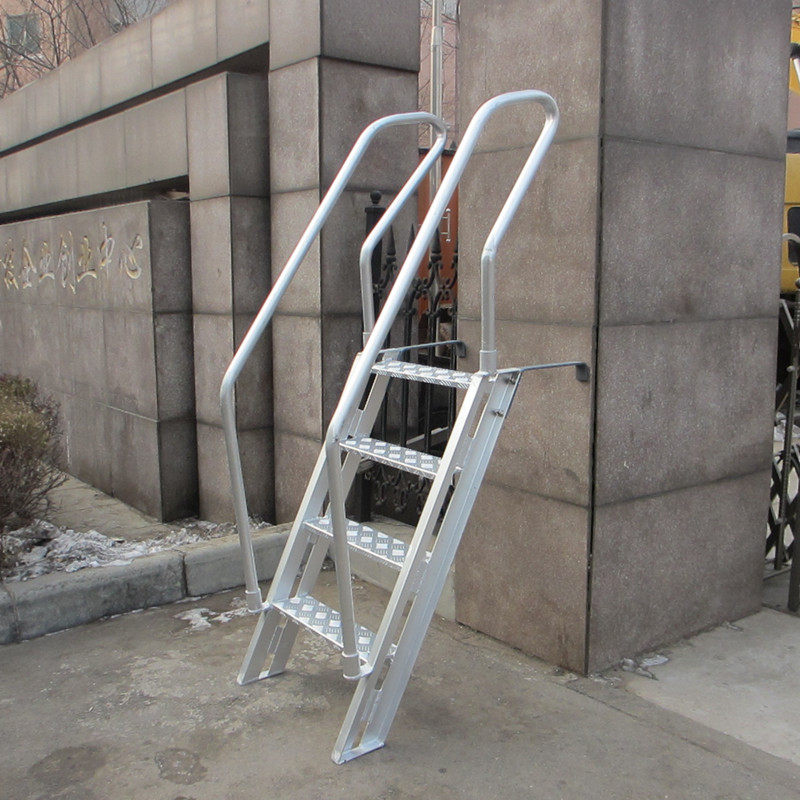 华峰专卖舷墙船舶专用设备挂梯金双扶手踏步1米铝合金梯子