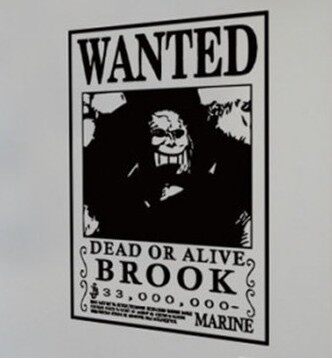 卡通动漫海贼王系列墙纸布鲁克宿舍通缉令卡通人人物软装墙贴