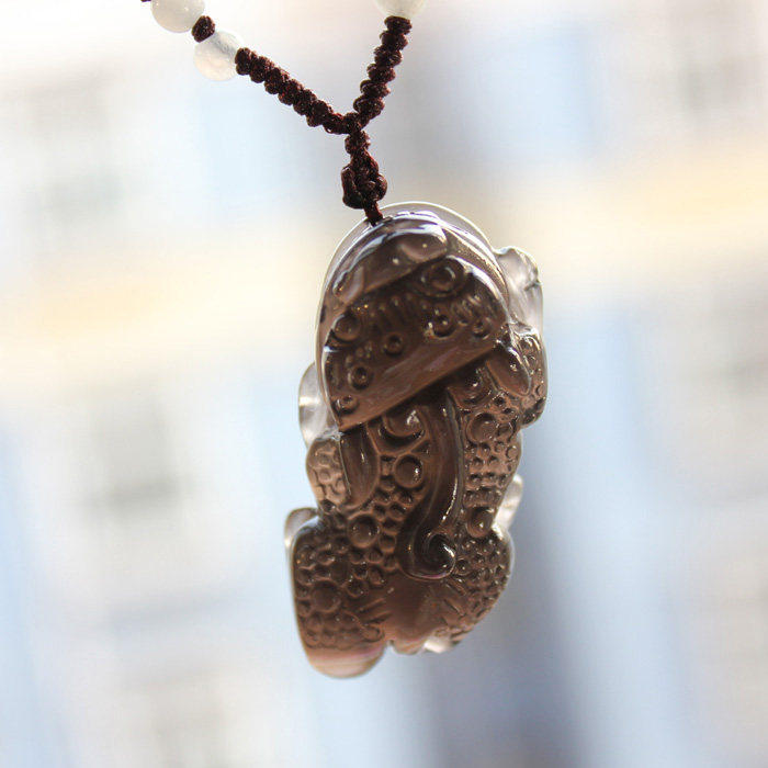 冰种曜石貔貅天然一步登天吊坠项坠男款项坠