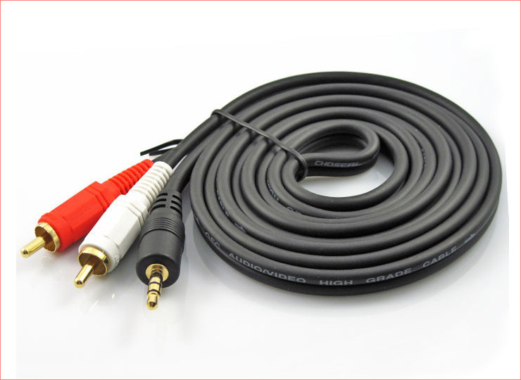 音频一分为二电脑手机音响延长线车载aux连接线视频线