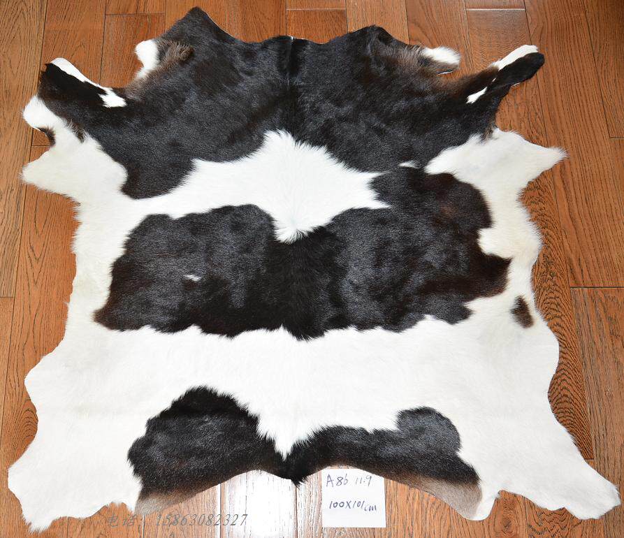 牛皮整张奶牛地毯羔皮a86天然胎牛真皮皮毛地毯