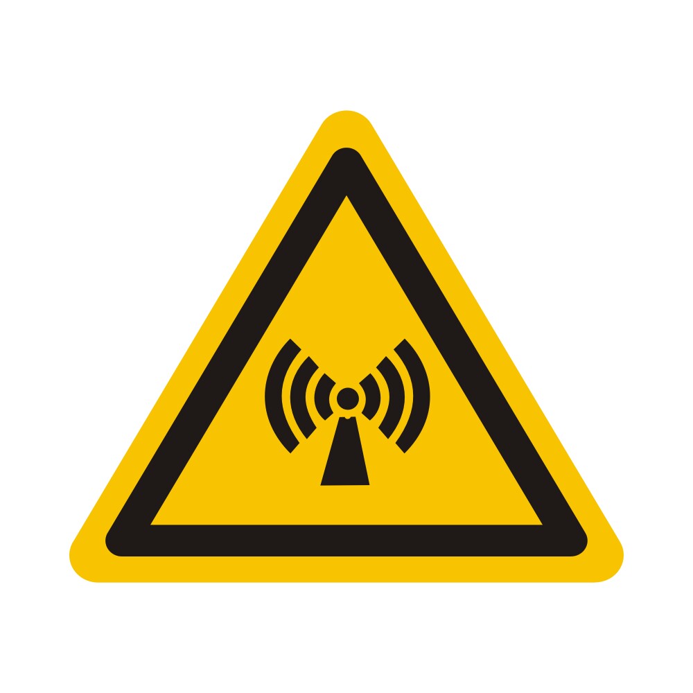 易宣耐高温标贴当心微波安全标志牌贴纸防水标志牌